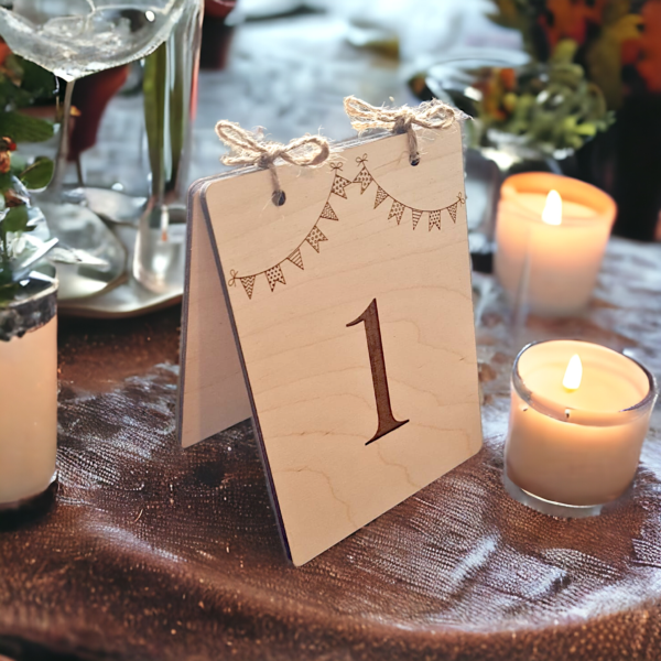 Rustic Tent-Style Table Numbers