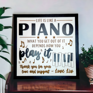 A gift for a much loved piano teacher to show their gratitude.