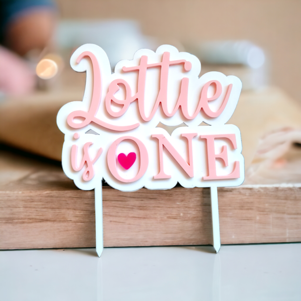 Heart Birthday Cake Topper