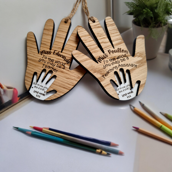 Hand Print Teacher Sign - Image 3