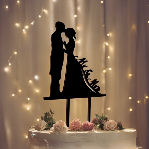 Mr and Mrs Silhouette Topper