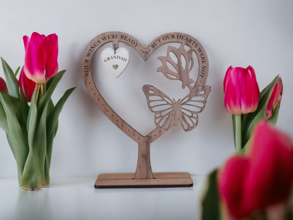 Butterfly Plaque with Heart - Image 2