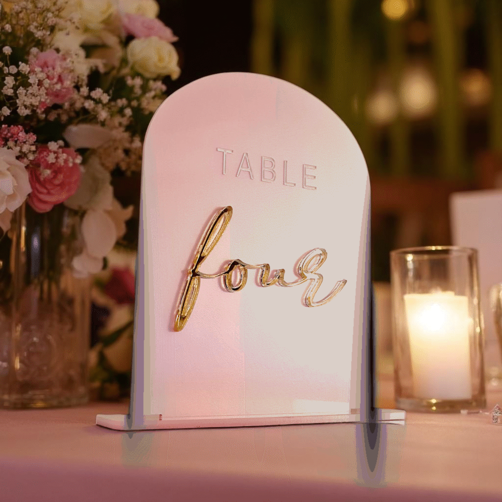 Pearlescent Arch Table Number
