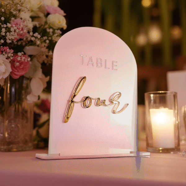 Pearlescent Arch Table Number