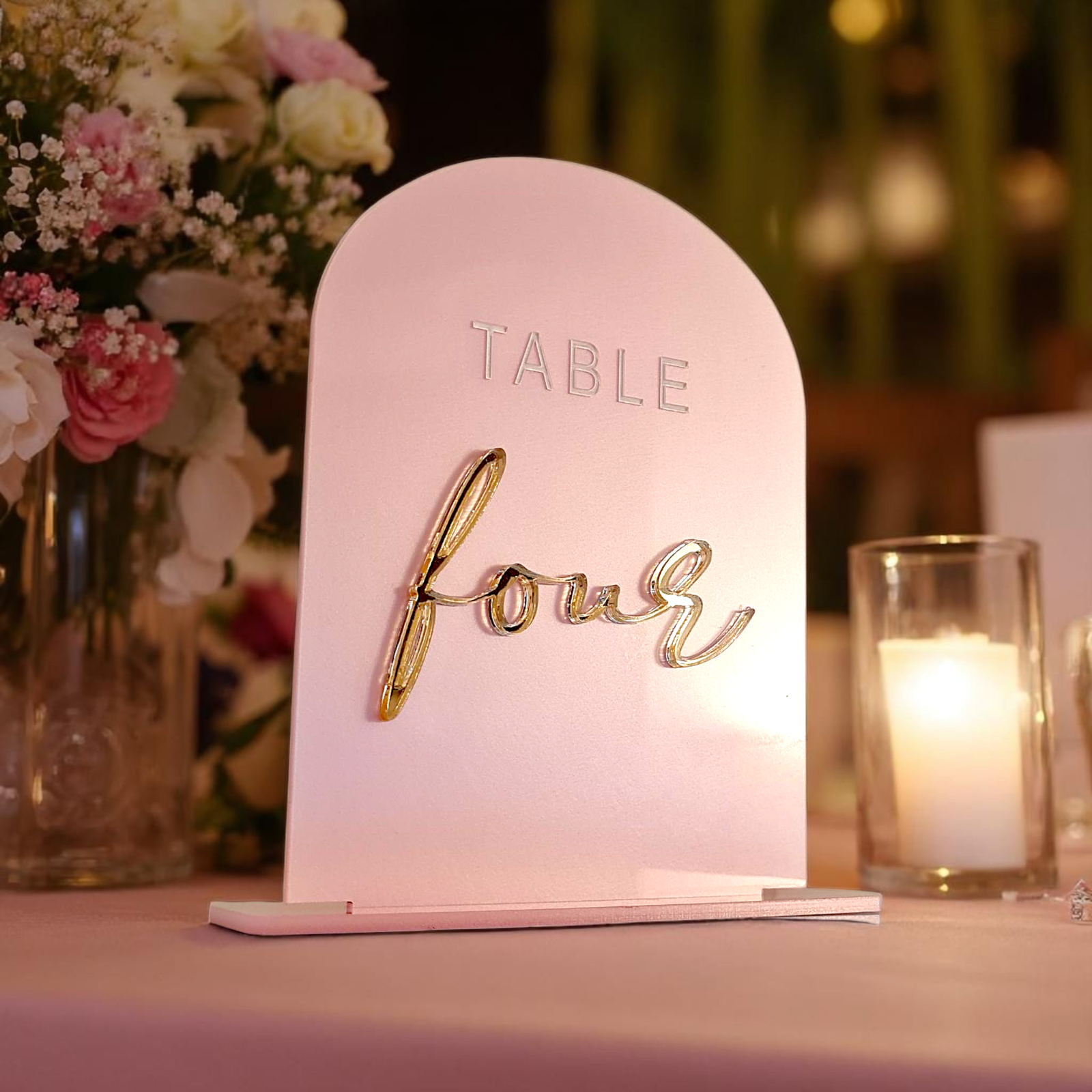 Pearlescent Arch Table Number