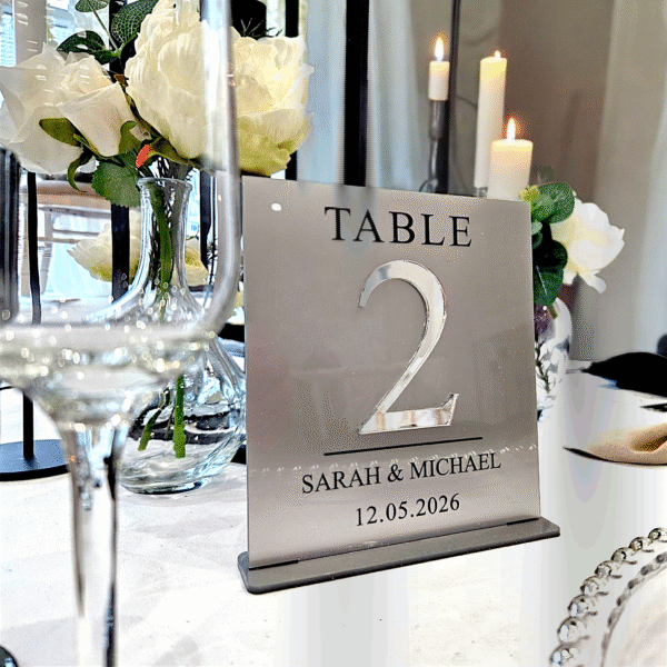 Luxe Mirror Table Number - Image 3