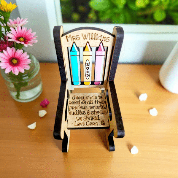 A Cozy Chair - Handpainted Engraved Teacher Gift - Image 3