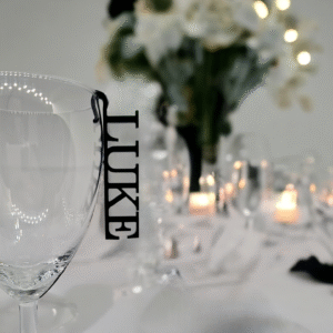 Elegant Acrylic Glass Name Tag