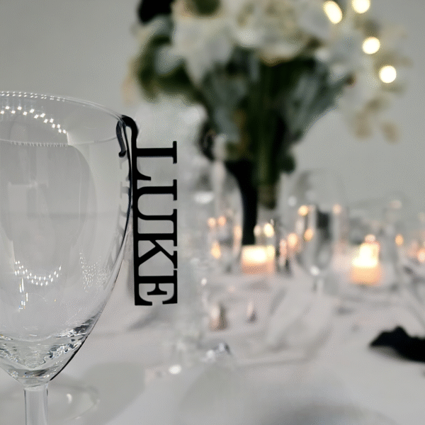 Elegant Acrylic Glass Name Tag