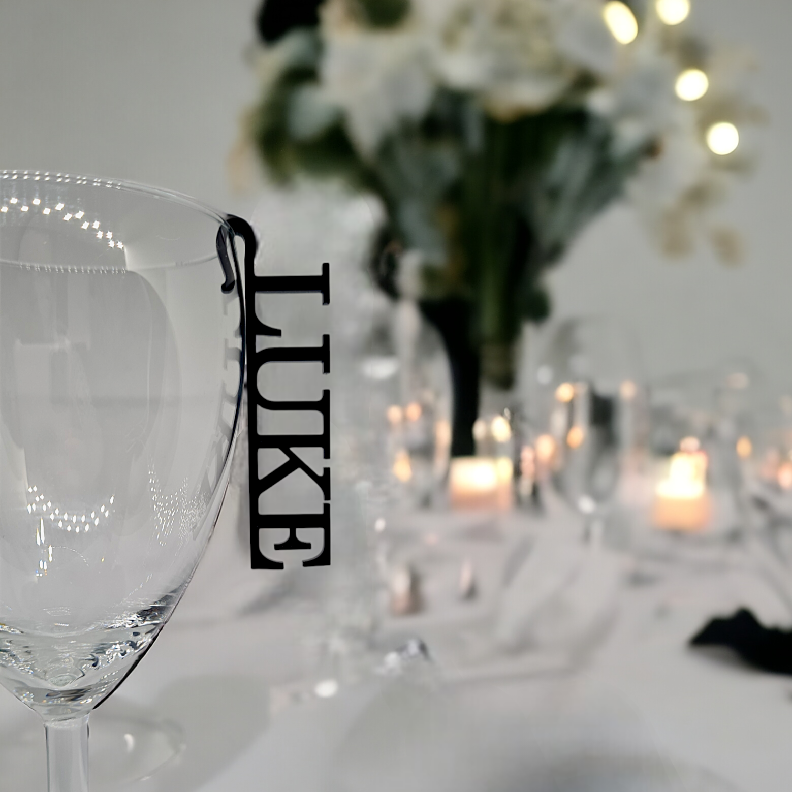 Elegant Acrylic Glass Name Tag